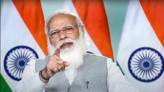 Prime Minister Narendra Modi speaks during the 66th convocation of IIT Kharagpur, via video conferencing, in New Delhi on Tuesday. (PTI) Prime Minister Narendra Modi speaks during the 66th convocation of IIT Kharagpur, via video conferencing, in New Delhi on Tuesday. (PTI)
