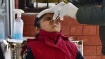 A swab sample being taken from Amritsar on Tuesday. Concerned schools are now closed for 48 hours for sanitization.(HT photo) A swab sample being taken from Amritsar on Tuesday. Concerned schools are now closed for 48 hours for sanitization.(HT photo)