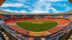 View of worlds largest cricket stadium, the Motera Stadium, ahead of its inauguration.(PTI) View of worlds largest cricket stadium, the Motera Stadium, ahead of its inauguration.(PTI)