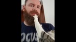The image shows the man with the cat.(Reddit/aww) The image shows the man with the cat.(Reddit/aww)