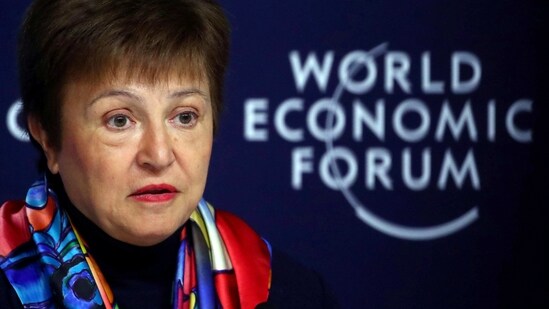 FILE PHOTO: IMF Managing Director Kristalina Georgieva speaks at a news conference ahead of the World Economic Forum (WEF) in Davos, Switzerland January 20, 2020. REUTERS/Denis Balibouse/File Photo(REUTERS)