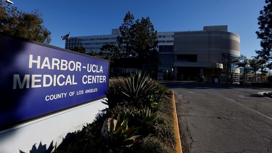 A view shows the Harbor-UCLA Medical Center in Torrance, California, U.S., where golfer Tiger Woods was taken to following a car crash, February 23, 2021. (REUTERS)