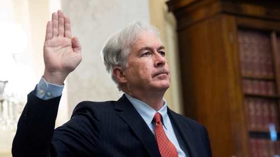 William Burns, nominee for Central Intelligence Agency (CIA) director, is sworn into his Senate Intelligence Committee hearing on Capitol Hill in Washington.(REUTERS)