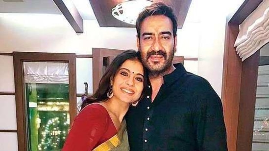 Kajol and Ajay Devgn celebrate their 22nd wedding anniversary on Wedesday.(Twitter)