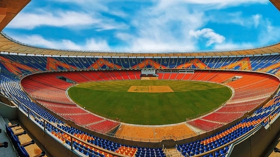 View of worlds largest cricket stadium, the Motera Stadium.(PTI) View of worlds largest cricket stadium, the Motera Stadium.(PTI)