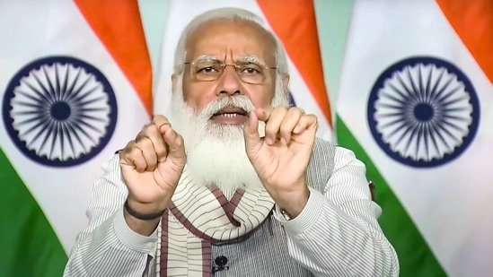 Prime Minister Narendra Modi PM Modi said in the seminar that most public sector enterprises incur losses and that burdens the economy (PTI Photo)(PTI)