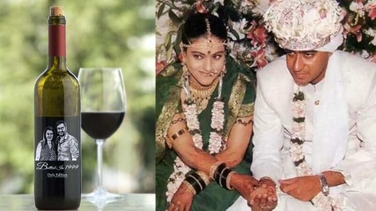 Ajay Devgn has shared a picture of a wine bottle on his 22nd wedding anniversary. 