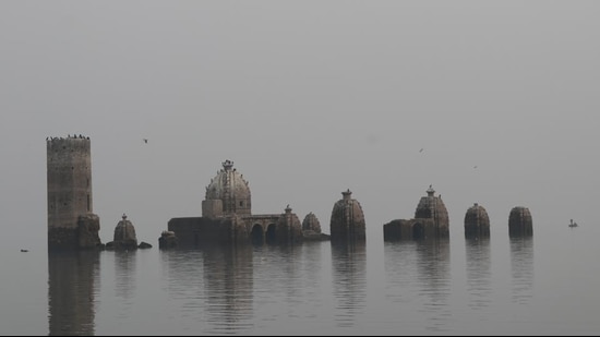 The Pong Dam Lake, built on the Beas river in 1960, was declared a bird sanctuary in 1983 . (HT PHOTO)