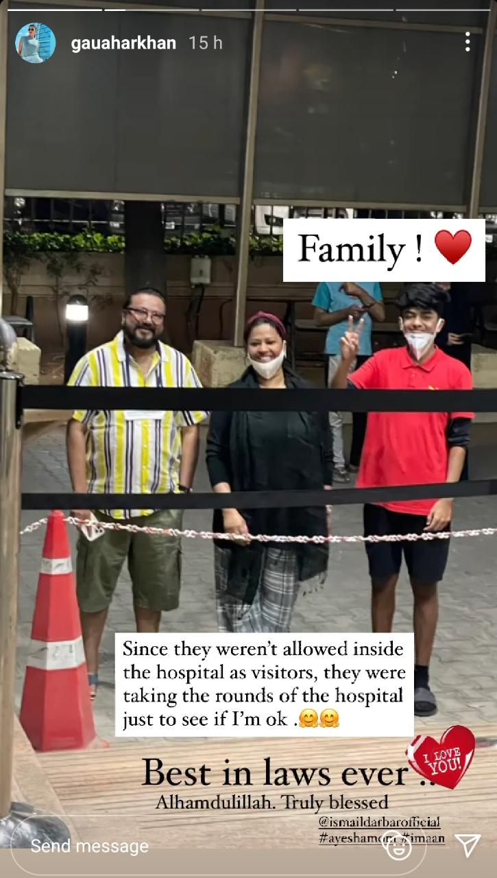 Gauahar Khan praising her in-laws. Gauahar Khan praising her in-laws.