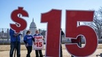 Activists appeal for a $15 minimum wage near the Capitol in Washington, Thursday, Feb. 25, 2021.(AP) Activists appeal for a $15 minimum wage near the Capitol in Washington, Thursday, Feb. 25, 2021.(AP)