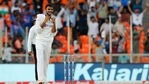 India's Axar Patel celebrates the dismissal during day one of the 3rd Test Match in the series between India and England at Narendra Modi Stadium, Motera in Ahmedabad on Wednesday. (ANI Photo/ICC Twitter) India's Axar Patel celebrates the dismissal during day one of the 3rd Test Match in the series between India and England at Narendra Modi Stadium, Motera in Ahmedabad on Wednesday. (ANI Photo/ICC Twitter)