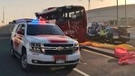 FILE - This June 7, 2019 file photo released by Dubai Police Headquarters shows the aftermath of a bus crash, in Dubai, United Arab Emirates. State-linked media in the UAE says a Dubai court has reduced the sentence of the Omani bus driver who smashed into a warning sign off a highway in 2019, killing 17 people on board. The appeals court reduced his seven-year sentence followed by deportation to just one year without deportation. (Dubai Police HQ via AP, File)(AP) FILE - This June 7, 2019 file photo released by Dubai Police Headquarters shows the aftermath of a bus crash, in Dubai, United Arab Emirates. State-linked media in the UAE says a Dubai court has reduced the sentence of the Omani bus driver who smashed into a warning sign off a highway in 2019, killing 17 people on board. The appeals court reduced his seven-year sentence followed by deportation to just one year without deportation. (Dubai Police HQ via AP, File)(AP)