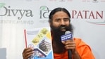 Baba Ramdev releases the scientific research papers on the Patanali medicine for COVID-19, during a press conference in New Delhi,(PTI/ File photo)