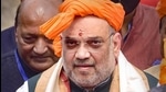 Union home minister Amit Shah visits Maha Mrityunjay Temple at Narasimha Kshetra near Puranigudam in Nagaon district of Assam, Thursday. (PTI) Union home minister Amit Shah visits Maha Mrityunjay Temple at Narasimha Kshetra near Puranigudam in Nagaon district of Assam, Thursday. (PTI)