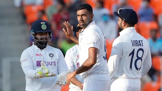 Ravichandran Ashwin celebrates his 400th Test wicket after dismissing Jofra Archer on the second day of the third Test in Ahmedabad (BCCI)