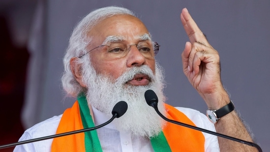 Coimbatore: Prime Minister Narendra Modi addresses public meeting in Coimbatore. (PTI)