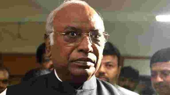 Leader of Opposition (LoP) in the Rajya Sabha, Mallikarjun Kharge. (Satish Bate/HT Photo) Leader of Opposition (LoP) in the Rajya Sabha, Mallikarjun Kharge. (Satish Bate/HT Photo)