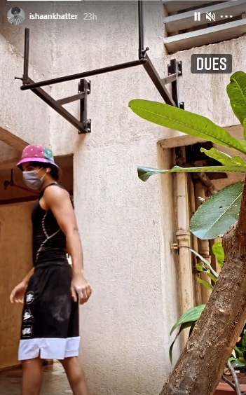 Ishaan Khatter post pullup session (Instagram/ishaankhatter)