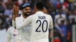India's Axar Patel and Virat Kohli celebrate the dismissal during the 2nd day of the 3rd Test Match in the series between India and England at Narendra Modi Stadium, Motera in Ahmedabad.((ANI Photo/Virat Kohli Twitter)) India's Axar Patel and Virat Kohli celebrate the dismissal during the 2nd day of the 3rd Test Match in the series between India and England at Narendra Modi Stadium, Motera in Ahmedabad.((ANI Photo/Virat Kohli Twitter))