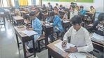 Students appear for the SSC exam at a Mahim school in March 2020. This year, the exams have been postponed to April amid the pandemic and the resultant lockdown. HT PHOTO Students appear for the SSC exam at a Mahim school in March 2020. This year, the exams have been postponed to April amid the pandemic and the resultant lockdown. HT PHOTO
