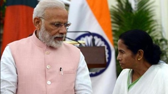 Prime Minister Narendra Modi, and West Bengal chief minister and TMC chief Mamata Banerjee. (HT archive)