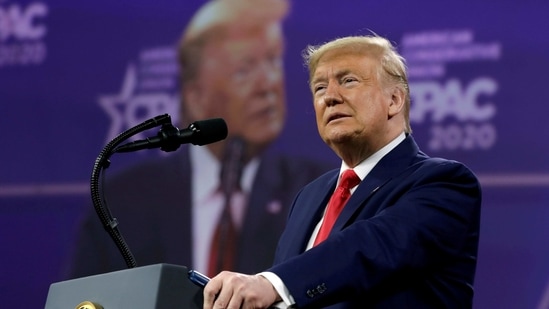 US President Donald Trump addressing the Conservative Political Action Conference (CPAC) annual meeting at National Harbor in Oxon Hill, Maryland, U.S., February 29, 2020. (Reuters File Photo )