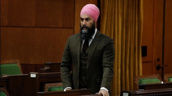 Canada's New Democratic Party leader Jagmeet Singh speaks during Question Period in the House of Commons on Parliament Hill in Ottawa, Ontario, Canada on February 3. (Reuters file)