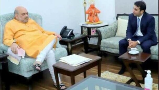 Adar Poonawalla on Friday met Union home minister Amit Shah and brief him about vaccine capacity.
