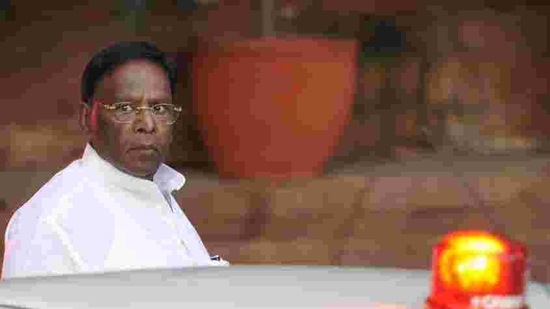V Narayanasamy resigned as the chief minister of Puducherry.(HT File Photo) V Narayanasamy resigned as the chief minister of Puducherry.(HT File Photo)