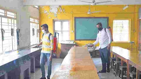 Even with 50% attendance, colleges are worried about bringing students back on campus. (HT Photo) Even with 50% attendance, colleges are worried about bringing students back on campus. (HT Photo)