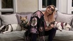 Lady Gaga with her doggies. Lady Gaga with her doggies.