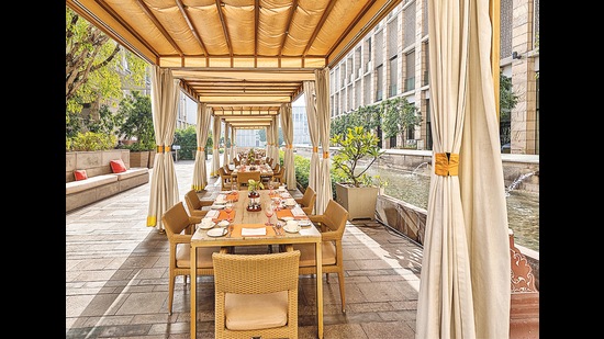 To enjoy the last few sunny, but cool, Sundays of the season, the garden area at Elan at The Lodhi is ideal To enjoy the last few sunny, but cool, Sundays of the season, the garden area at Elan at The Lodhi is ideal