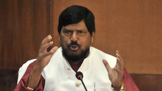 "If the BJP leaves 8-10 seats, the RPI can be used to give a jolt to the BSP," he said talking about Uttar Pradesh, claiming that people in the state are getting disenchanted with the Mayawati's party and are shifting towards the RPI.(Ravi Kumar/Hindustan Times)