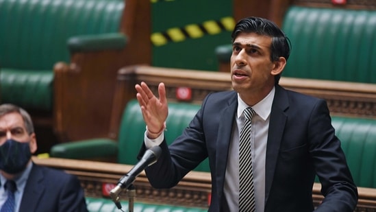 Britain's Chancellor of the Exchequer Rishi Sunak speaks at the House of Commons in London, Britain January 11, 2021. UK Parliament/Jessica Taylor/Handout via REUTERS THIS IMAGE HAS BEEN SUPPLIED BY A THIRD PARTY. MANDATORY CREDIT(via REUTERS)