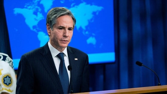 “In all of these meetings I spoke with my counterparts in Mexico and Canada about the pandemic,” Blinken said.(AFP)