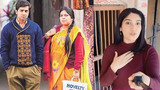 Bhumi Pednekar visited the sets of Dum Laga Ke Haisha in Haridwar. 