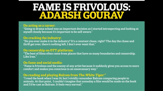 Adarsh on fame, being an actor and playing the role of Balram, years after reading the book the film is based on Adarsh on fame, being an actor and playing the role of Balram, years after reading the book the film is based on