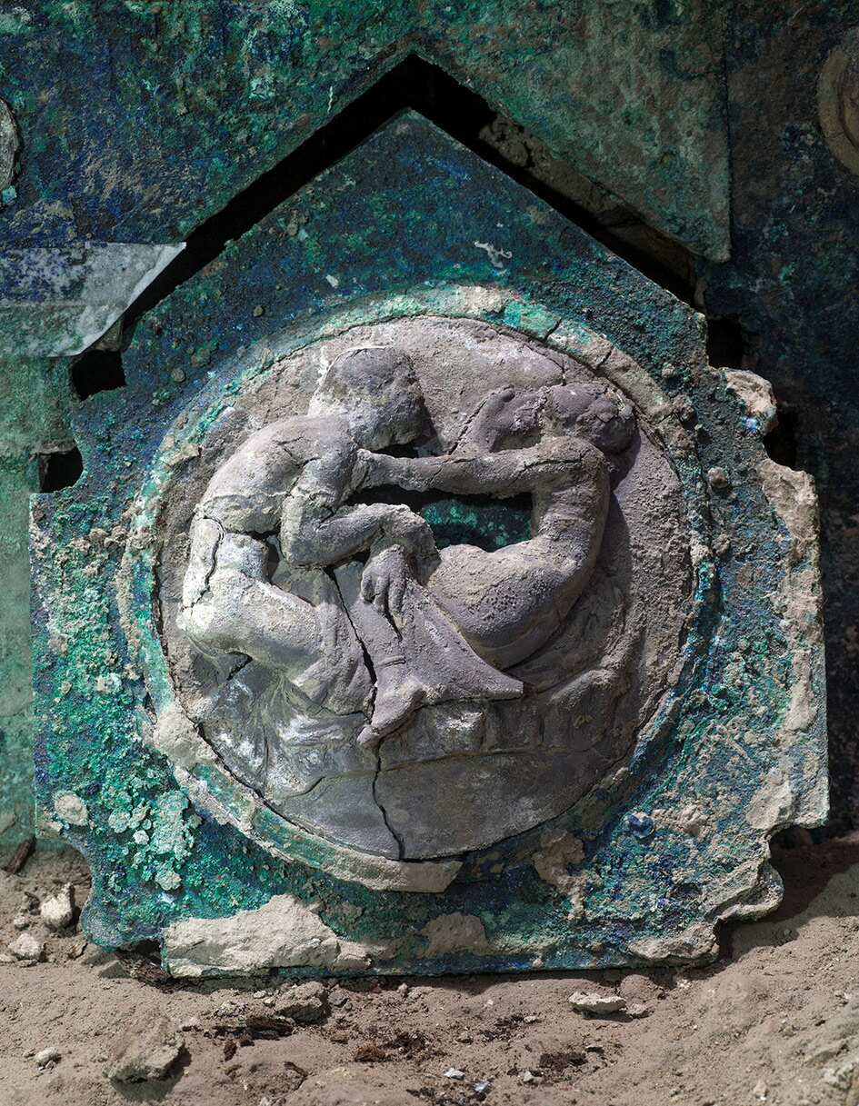 Almost perfectly preserved ancient ceremonial carriage unearthed near