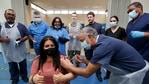 Over 239.6 million Covid-19 vaccine doses have been administered all over the world as of Saturday.(AP) Over 239.6 million Covid-19 vaccine doses have been administered all over the world as of Saturday.(AP)
