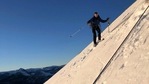 The image shows Zach Milligan on his descent down Half Dome in Yosemite National Park.(AP) The image shows Zach Milligan on his descent down Half Dome in Yosemite National Park.(AP)