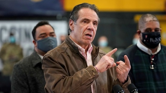 New York Governor Andrew Cuomo speaks during a news conference.(Reuters)