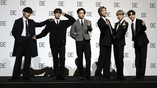 Members of South Korean K-pop band BTS pose for photographers during a press conference to introduce their new album "BE" in Seoul, South Korea in this file photo. (AP Photo)