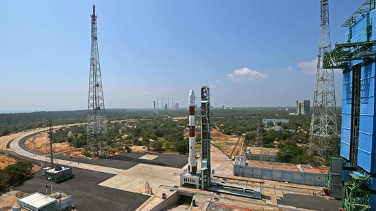 The launch will take place at 10.24 am from Satish Dhawan Space Centre in Sriharikota in Andhra Pradesh.(Twitter/@isro)