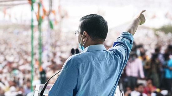 **EDS: TWITTER IMAGE POSTED BY @AAPUttarPradesh ON SUNDAY, FEB. 28, 2021** New Delhi: AAP National Convenor and Delhi CM Arvind Kejriwal addresses during a farmer's rally, in Meerut. (PTI Photo)(PTI02_28_2021_000159B)(PTI) **EDS: TWITTER IMAGE POSTED BY @AAPUttarPradesh ON SUNDAY, FEB. 28, 2021** New Delhi: AAP National Convenor and Delhi CM Arvind Kejriwal addresses during a farmer's rally, in Meerut. (PTI Photo)(PTI02_28_2021_000159B)(PTI)