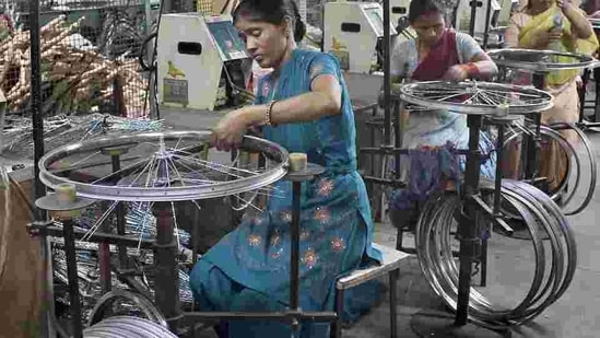 While most industries were facing loses, the cycle industry got a shot in the arm as more and more people started opting for bicycles as their mode of transport amid a rising fitness consciousness(HT File) While most industries were facing loses, the cycle industry got a shot in the arm as more and more people started opting for bicycles as their mode of transport amid a rising fitness consciousness(HT File)