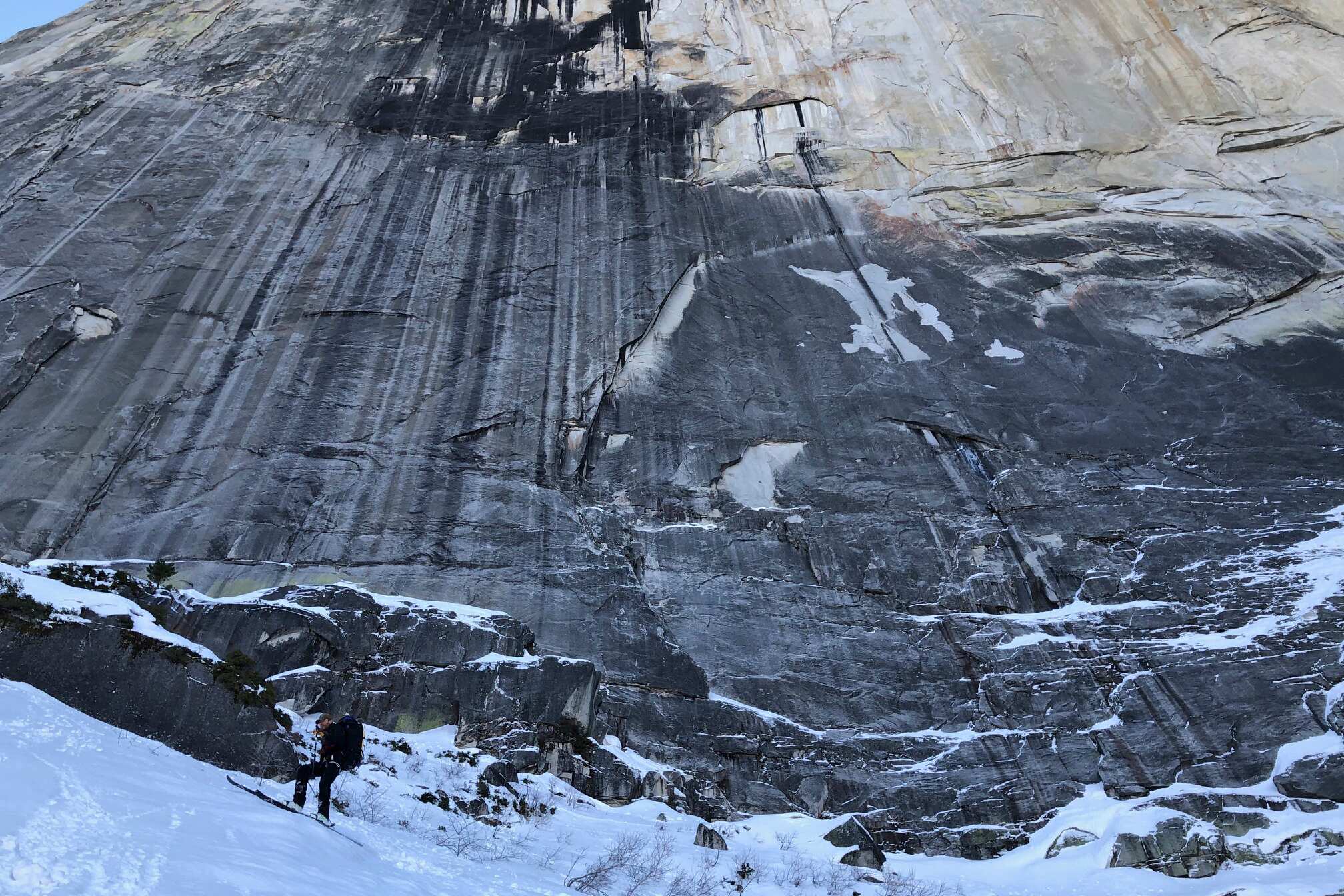 In the image Zach Milligan, lower left, makes his descent down Half Dome in Yosemite National Park, California.(AP) In the image Zach Milligan, lower left, makes his descent down Half Dome in Yosemite National Park, California.(AP)