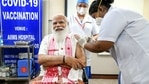 “Appeal to all citizens eligible for this phase of vaccination, join the campaign against the corona virus and get vaccinated,” Prime Minister Narendra Modi tweeted on receiving his first dose of the vaccine. (PTI) “Appeal to all citizens eligible for this phase of vaccination, join the campaign against the corona virus and get vaccinated,” Prime Minister Narendra Modi tweeted on receiving his first dose of the vaccine. (PTI)