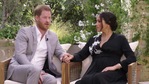 Pangeran Harry dan Meghan Markle dalam sebuah wawancara dengan Oprah,