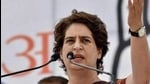 Agra: Congress General Secretary Priyanka Gandhi Vadra addresses a public meeting at Mandi Samiti Ground, Jarar, in Agra district, Monday, April 15, 2019. (PTI Photo)(PTI4_15_2019_000107B) (PTI) Agra: Congress General Secretary Priyanka Gandhi Vadra addresses a public meeting at Mandi Samiti Ground, Jarar, in Agra district, Monday, April 15, 2019. (PTI Photo)(PTI4_15_2019_000107B) (PTI)