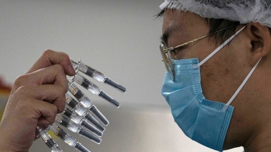 China has been slow to vaccinate its people relative to other countries, inoculating only 3.56% of its population of 1.4 billion so far, according to Zhong. (Representative Image)(AP) China has been slow to vaccinate its people relative to other countries, inoculating only 3.56% of its population of 1.4 billion so far, according to Zhong. (Representative Image)(AP)